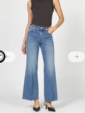 Dear John Blue High-Rise Cropped Flare Jeans